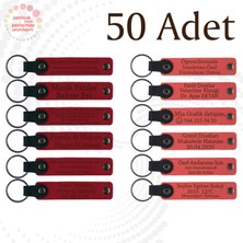 Kırmızı & N Çiçeği, Isim Yazılabilen Anahtarlık, Kurumsal Eğitim Sonu Katılımcılara Hediye 50’li Set