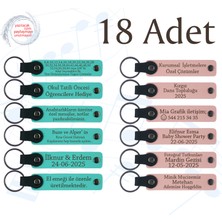 Turkuaz & Y Ağzı, 18’li Set, Öğrencilerine Teşekkür Etmek Isteyen Öğretmen Için Kişisel Anahtarlık