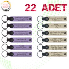 Mor Menekşe & Sütlü Kahve, 22’li Set, Tarih ve Isimli Deri Hatıra, Akraba Pikniklerine Küçük Armağan