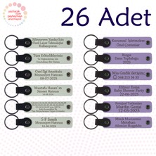 Beyaz & Mor Menekşe, Kodlama Kursu Katılımcılarına Anı 26’lı Set, Isim Yazılabilen Deri Anahtarlık