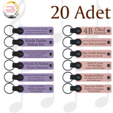 M Menekşe & Yavru Ağzı, 20’li Set, Kişiye Özel Anahtarlık, Kına Gecesi Misafirlerine Anlamlı Hediye