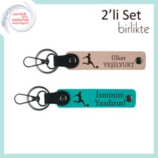 Futbol Temalı Sporcu Hediyesi, Kız Sevgiliye Doğum Gününe Uygun Set, Yavru Ağzı-Koyu Turkuaz