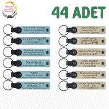 G Mavi & Sütlü Kahve, Tarih ve Isimli Deri Hediyelik, Baby Shower Organizasyonuna Armağan 44’lü Set