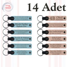 Gök Mavi & Pudra, 14’lü Set, Kişisel Özel Anahtarlık, Kurumsal Eğitim Katılımcılarına Hediye