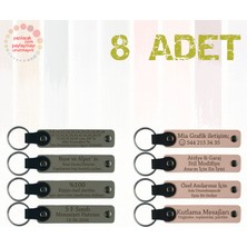 Kül Gri & Pudra, 8’li Set, Kişisel Mesajlı Deri Hediyelik, Kimya Öğretmeninden Dönem Sonu Sürprizi