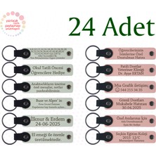 Beyaz & Y Ağzı, Bebek Mevlüdüne Değer Katan Hediye 24’lü Set, Kişiselleştirilebilir Deri Hediyelik