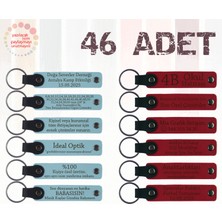 Gök Mavi & Kırmızı, 46’lı Set, Kişisel Mesajlı Anahtarlık, Sınıf Anılarınızı Taşıyacak Özel Hediye