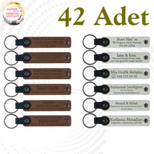 A Kahve & Beyaz, Yıl Sonu Hatırası Olarak Sunulacak, 42’li Set, Öğrenci Isimli Deri Anahtarlık