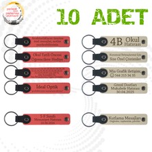 Nar Çiçeği & Sütlü Kahve, 10’lu Set, Tarih ve Isimli Deri Anahtarlık, Yaratıcı Yazarlık Kursuna Anı