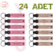 Pembe & Pudra, 24’li Set, Kişiselleştirilebilir Deri Hediyelik, Yılbaşı Kutlamalarına Anlamlı Hediye