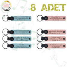 Gök Mavi & Y Ağzı, 8’li Set, Kişiye Özgü Mesajlı Deri Hediyelik, Kimya Öğretmeninden Öğrencilere Anı