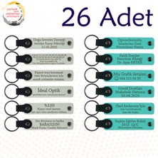 Beyaz & Turkuaz, Doğa Turu Ekibine Özel Sürpriz, 26’lı Set, Isim Yazılabilen Deri Anahtarlık