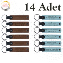 A Kahve & Gök Mavi, Kurumsal Seminer Katılımcılarına, 14’lü Set, Kişiselleştirilebilir  Anahtarlık