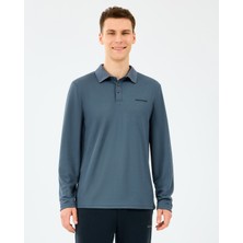 Skechers M Long Slv Polo Erkek Gri Polo Yaka Tshirt S2520061-3998