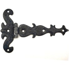 Antika Tarz Dekoratif Pirinç Kuyruklu Kelebek Menteşe - 94X147 Mm, Oksit