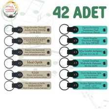 Sütlü Kahve & Turkuaz, Yılbaşı Etkinliklerine Küçük Hediyelik, 42’li Set, Kişisel Yazılı Anahtarlık