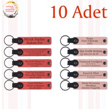 Nar Çiçeği & Yavru Ağzı, 10’lu Set, Tarih ve Isimli Deri Anahtarlık, Aile Tatillerine Küçük Armağan