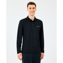 Skechers M Long Slv Polo Erkek Siyah Polo Yaka Tshirt S2520061-3817