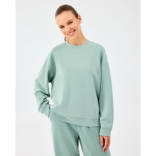 Skechers W Lounge Loose Crew Neck Sweatshirt Kadın Lightgreen Sweatshirt S2510052-3869