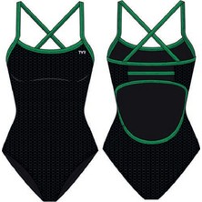 Tyr Durafast Elite® Tf Kız Çocuk Mayosu - Hexa (Siyah/yeşil)