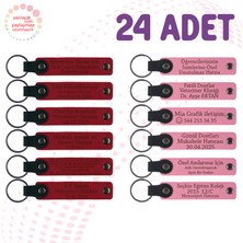 Kırmızı & Pembe, 24’lü Set, Kişiselleştirilebilir Hediyelik, Kına Gecesi Davetlilerine Anlamlı Anı