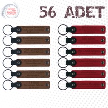 A Kahve & Kırmızı, Restoran Müşterilerine Özel Hediyelik, 56’li Set, Kişisel Yazılı Deri Hediyelik