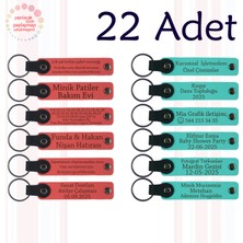 Nar Çiçeği & Turkuaz, 22’li Set, Tarih ve Isimli Deri Hatıra, Yılbaşı Kutlamalarına Özel Hatıra