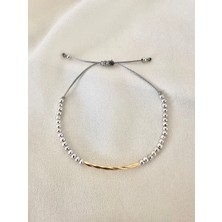 Gümüş Renk Top Boru Bileklik