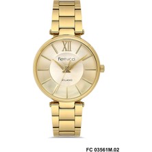 Ferrucci FC03561M.02 Altın Renk 34 mm Kadın Kol Saati