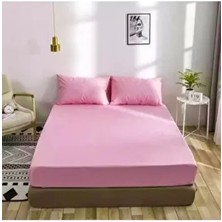 Pembe Renkli %100 Pamuklu Penye Lastikli Çarşaf 1.kalite Yerli Üretim