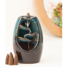 Zen Şelale Temalı Yeşil Geri Akışlı Tütsülük