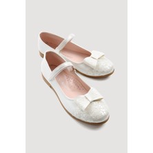 Çocuk Dantelli Ayakkabı 31-36 Sedef