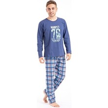 Erkek Baskılı Pijama Takımı Uzun Kollu Erkek Pijama Takımı Uzun Kollu Pijama Takımı Erkek Pijaması