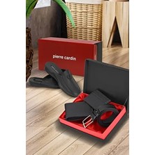 Pierre Cardin Armalı 289 Çeyiz Terliği %100 Hakiki Deri Erkek Günlük Kullanım İçin Konforlu Set