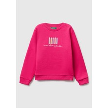 Benetton Kız Bebek Fuşya Sweatshırt 3J70G10JR-25K-029