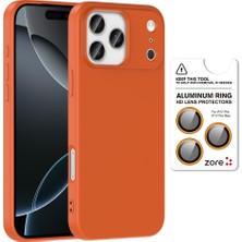 Vendas iPhone 17 Pro Max Kılıf Zore Mara Lansman Kapak + Görüntüyü Bozmayan Sapphire Kamera Lens Koruyucu