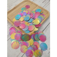 Mirayla Hobi 30 mm (3 cm) Hologramlı Pul Çanta, Supla, Patik Pulu 25 gr