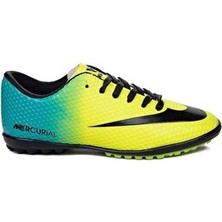 Belirtilmemiş Super Mercury 401 Sarı Turkuaz Erkek Dişsiz Çim Halısaha Futbol Ayakkabısı Hafif ve Nefes Alabilir