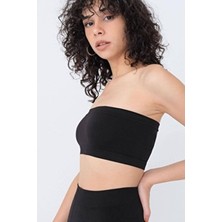 Kadın Straplez Seamless Crop Büstiyer