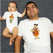 Venüs Dijital Çakmaktaş Baba Kız Çocuk Tshirt Zıbın Tekli Üründür Kombin Yapmak Için 2 Adet Sepete Ekleyiniz