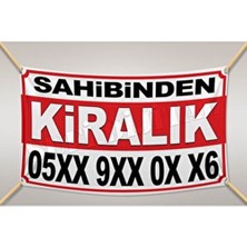 Sufi Dijital Sahibinden Kiralık Branda Afiş Pankart 70X150 cm Sarı Renkli Özellikli Model