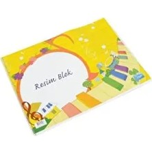 Zirve 25x35 cm Spiralli Karton Kapak Resim Defteri Orta Boy Renkli Desenli 25 Parça