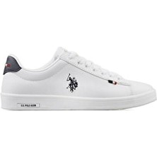 U.S. Polo Assn. Beyaz Erkek Sneaker Franco 2pr Suni Deri Malzeme ve Faylon Taban ile Rahat Kullanım