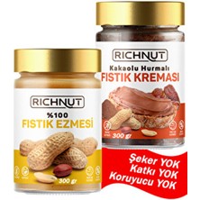 RICHNUT 300 gr Fıstık Ezmesi Çikolatalı ve Sade Türkiye Menşeli Katkısız Lezzet