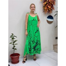 VL1245 Kolsuz Vual Elbise Yeşil