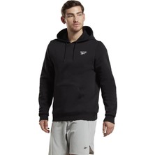 Reebok Ri Left Chest Logo Kapsonlu Fermuarli Erkek Sweat - Siyah