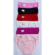 Kadın Dantelli Çok Renkli Külot 6'lı Set
