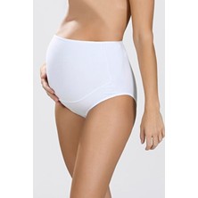 Tampap Pamuklu Hamile Külot 3' Lü Kadın Lohusa İç Çamaşırı Beyaz Esnek Bel Tasarımı ile Rahat Kullanım