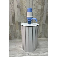 Adım Shops Dekoratif Damacana Gizleme Saklama Kutusu Dolabı Kılıfı Bezi MDF Malzemeden 42 cm Yükseklik