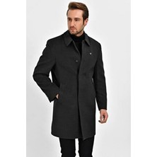 Dynamo Füme Polyester Karışımlı Uzun Palto Ceket Yaka Casual Stil